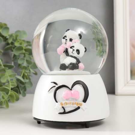 Souvenir Polystone Water Ball Music "Panda Boxers" MIX 10x10x15 cm-1