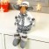 Interior doll "Losik in a white fur coat and cap" 34 cm