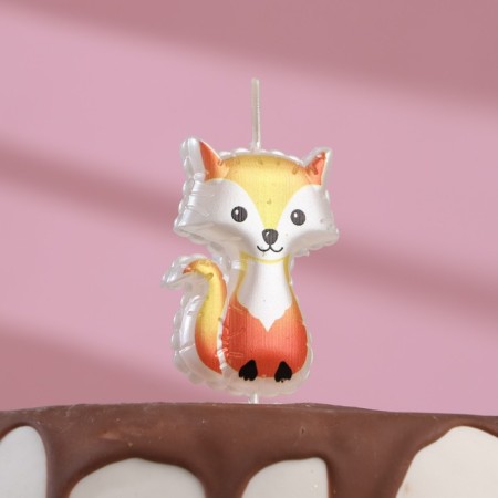 Candle in the cake on the skewer "Fox", 9.5x3.5 cm