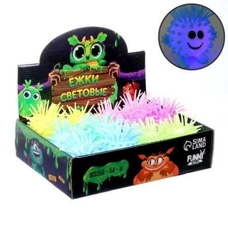 Ball children's rubber hornet light “smile”, MIX color, in showbox-1