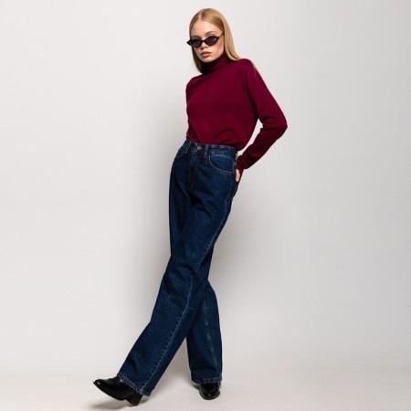 Turtleneck Feminine Burgundy color, ONE SIZE (46-50)-2