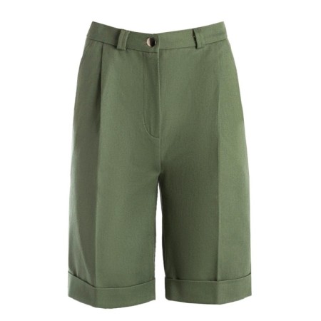 Shorts Women Bermuda Minaku: Enjoy, Olive Color, Rr. 42-5