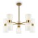 Suspended lamp 60W, 10KHE27, 51x70 cm, brass