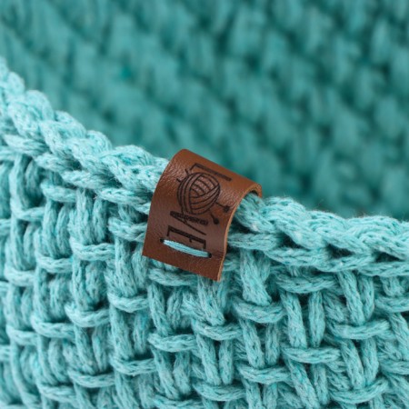 Baby basket, 16 x 7.5 cm, mint, cotton-3