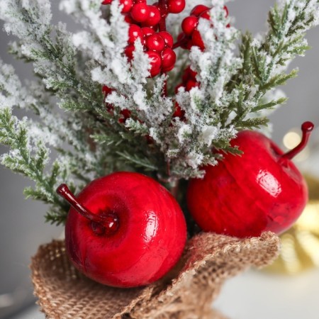 Decor "Bright holiday, in the bag" Berry branches, 23x10 cm-1
