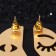 Earrings Metal "Moon" halves, color gold