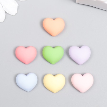 Decor for creativity Plastic "Heart Sephire" MIX 0.5x1.3x1.3 cm