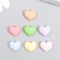 Decor for creativity Plastic "Heart Sephire" MIX 0.5x1.3x1.3 cm