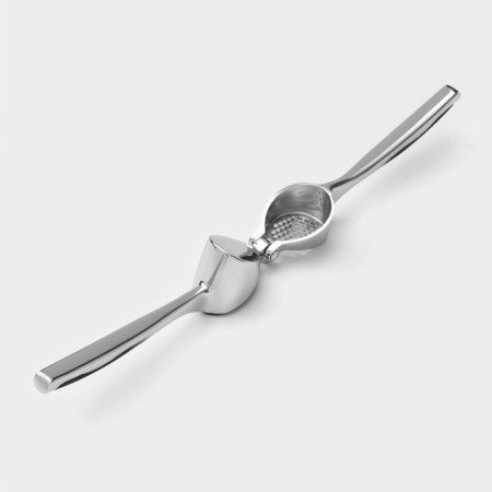 A press for garlic shapes shapes, 17 × 4.7 × 3.2 cm, working part 4 × 3 cm, stainless steel, silver color-2