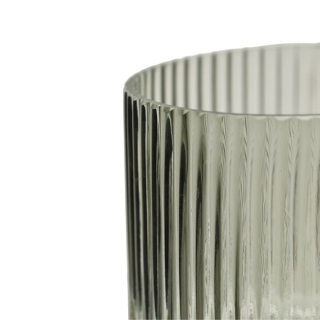 Decorative vase of embossed glass, 115 × 115 × 245 mm, color gray color-4