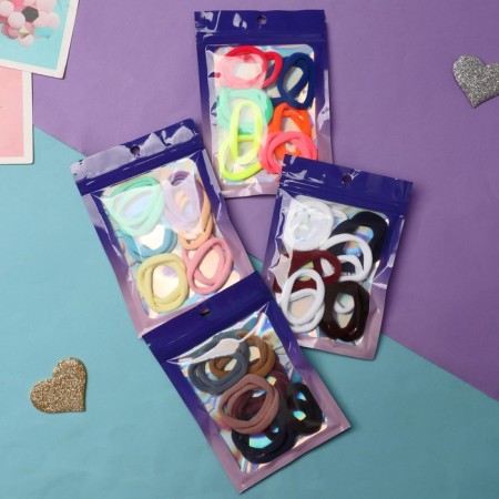 Hair gum "Sports Color" (set 12 pcs) 4 cm, mix-1