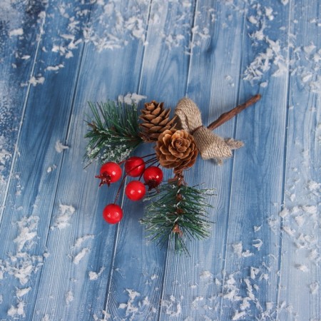 Decor "Winter Dreams" Berries Bow, 13 cm