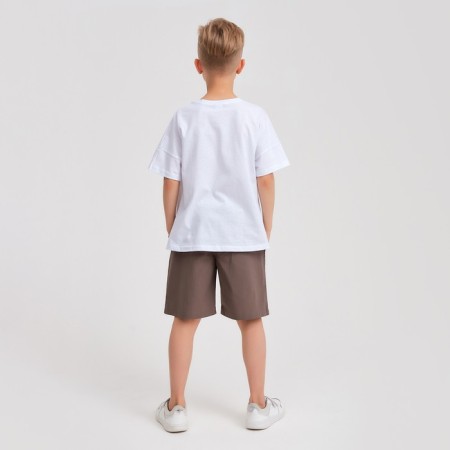 T -shirt Children's Minaku Colors, white/purple color, height 122-3