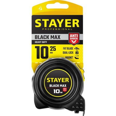 Roulette Stayer Blackmax 3410-10_z02, two fixers, 10 m x 25 mm-2