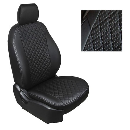 Autorekhli for Ford Focus 3 Ambiente, 2011-2019, rhombus, eco-leather, set