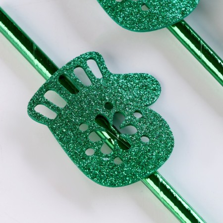 Pipe for cocktail "mittens", in a set of 6 pcs., Green-2