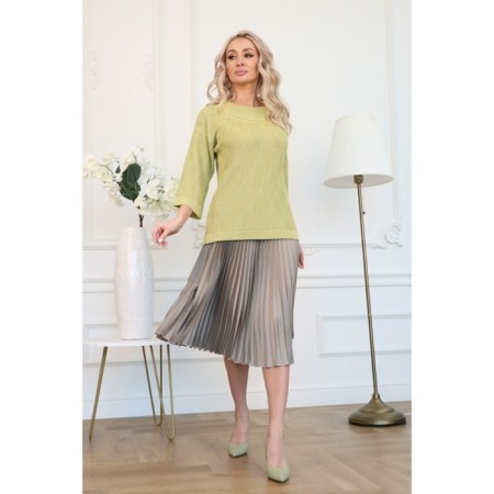 Female skirt, size 48, gray color-6