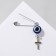 Pin-shaped pins “Protection on the road”, cross, 2.2 cm, white-blue color in silver