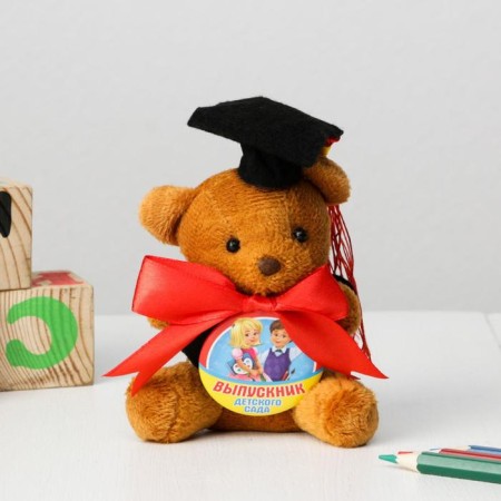 Soft toy and Order for the graduation "Graduate of the kindergarten", a gift set-2