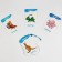 Training cards with a soft toy "shark", color mix