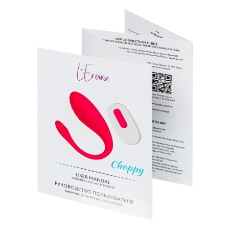Vibroyaite with the control panel of L’Eroina Choppy, 21 cm, silicone, pink color-2