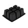 Cassette for seedlings, 9 cells, 80 ml, plastic, black, 18 × 13 × 6 cm, Greengo