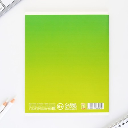 An objective notebook 48 sheets, A5, gradient, with reference materials “September 1: Literature”, cover coated cardboard 230 gr., Inner block in a line of 80 gr., White is 96%, block No. 1.-5