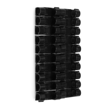 Holder self -adhesive for wires and garlands of tundra, 20 pcs, black color
