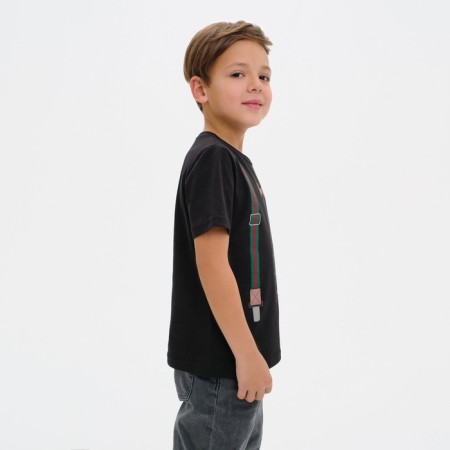 T-shirt Children's KAFTAN "Puppies with a butterfly" R.30 (98-104), black-1