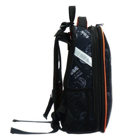 School backpack 38 x 30 x 16 cm, ergonomic back, Stavia "dinosaur 2", black-3