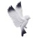 Decoration wall -mounted, gypsum panel "birds" 5 pcs, white with black wings