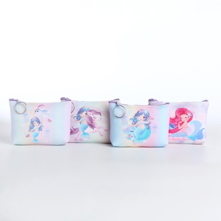 Children's wallet with a zipper, color mix