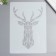Plastic stencil "Geometry. Deer" 29.7x21 cm