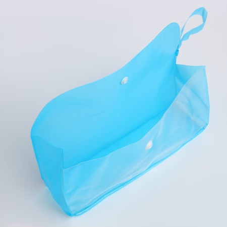 Cosmetic bag on the button, the color is blue-2