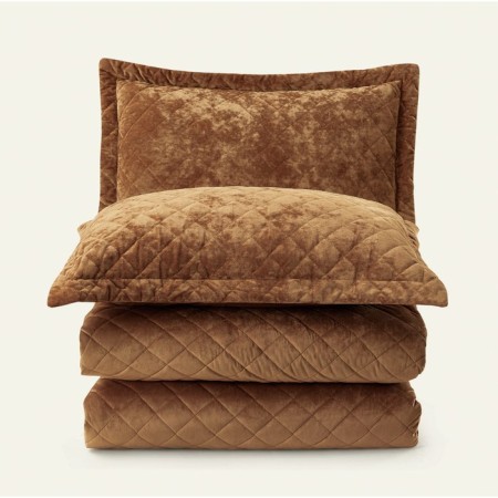 Arya Home Valentine set, 180x240 cm coverlet, pillowcase 50x70 cm, brown color-1