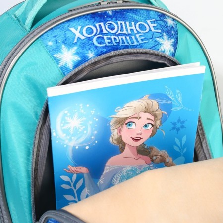 School backpack with an ergonomic back, 37x26x15 cm, cold heart-6
