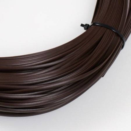 Artificial rattan is smooth 6 mm 100 m half a pipe (wenge)-1