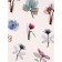 Slider - Nail Design "Flower Dreams", packing 6 pcs, multi -colored
