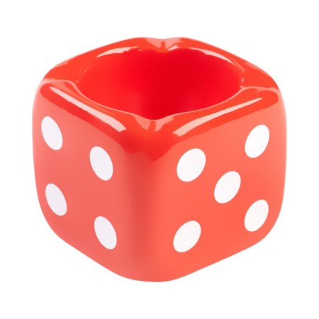 An ashtray for the house "Player bones", for cigarettes and sticks, 8 x 8 cm, red-1