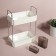 Organizer for storage, two -level, 4 sections, 29 × 21 × 12 cm, white/black color
