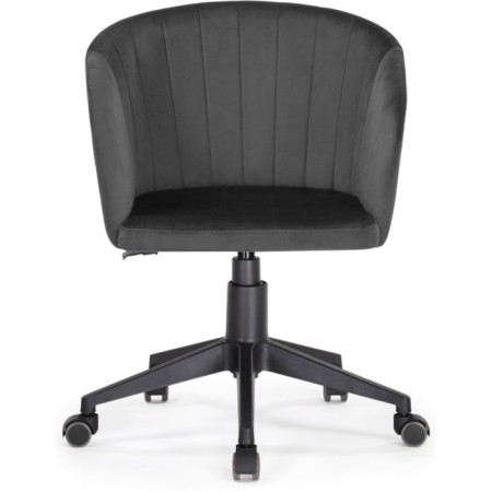 Computer chair thibault plastic/velor, black/graphite 60x60x81 cm-1