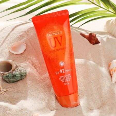 Sunscreen cream, Deoproce Premium uv Sun Block Cream SPF42 PA, 100 gr.-1