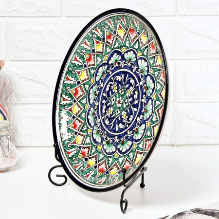 Largan Rishtan ceramics "Patterns", 28 cm, blue -blue pack-3