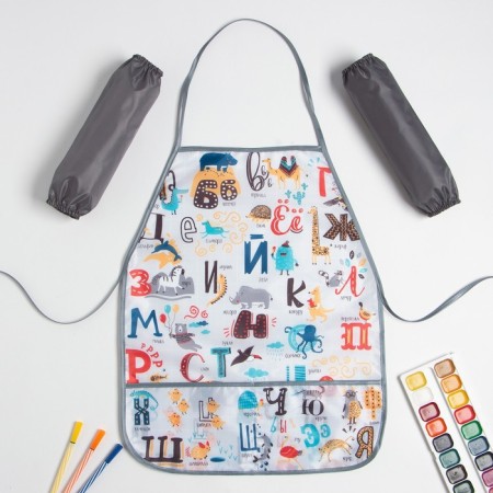 Apron with sleevens Children's Ethel "Funny Alphabet", 49 x 39 cm-8