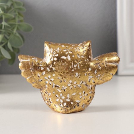 Souvenir Polystone "Golden Eagle Filin with spread wings" geometric. Patterns 11.5x3.2x7.8 cm 10323-2
