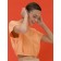 Female jumper, size 48, orange color