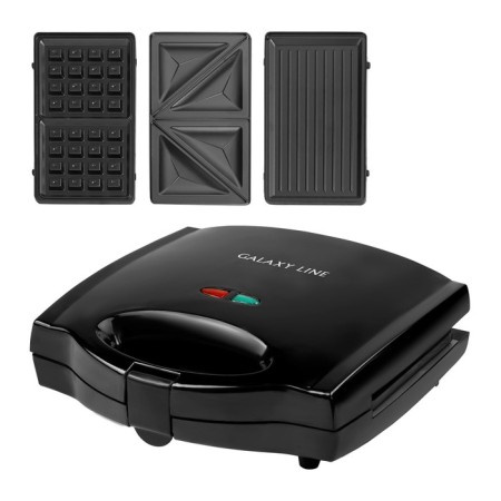Multipecar Galaxy GL 2959, 800 W, sandwich, grill, Viennese, anti -stick coating, black