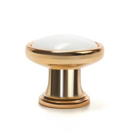 Cappio, RK101, d = 32 mm, plastic, color gold with a white insert-2