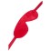 Mask Anonymo, Pu leather, 65 cm, red color