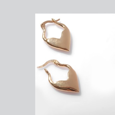 Earrings "Heart" miniature, color gold-2